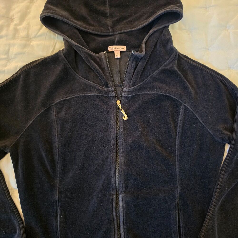 Y2K Juicy Couture Velour Hooded Zip up Small